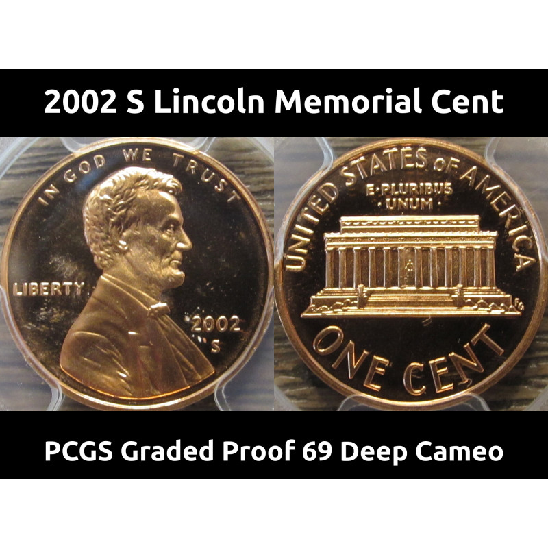2002 S Lincoln Memorial Cent - vintage PCGS graded proof penny