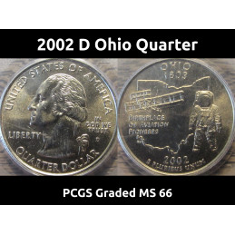 2002 D Ohio Washington Quarter - vintage state quarter coin
