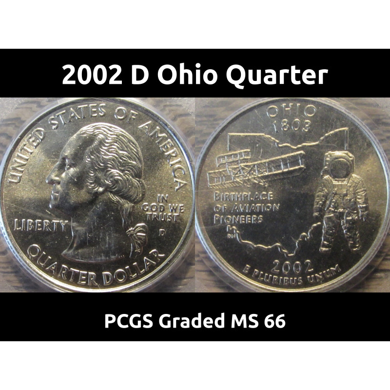 2002 D Ohio Washington Quarter - vintage state quarter coin