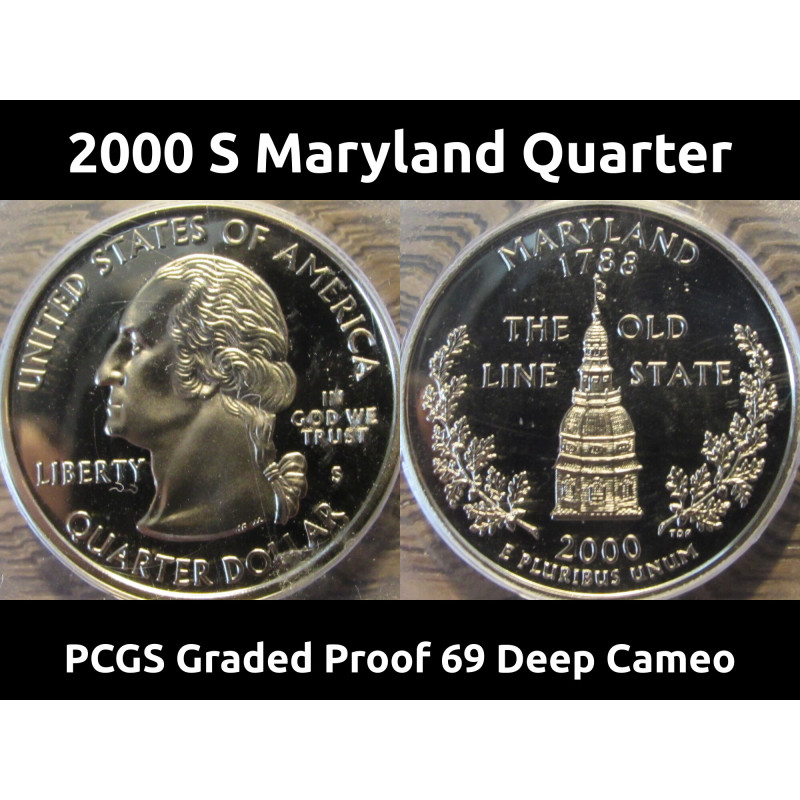 2000 S Maryland Washington Quarter - vintage state quarter coin