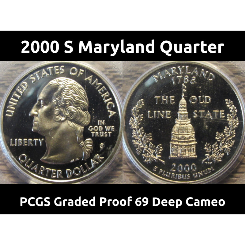 2000 S Maryland Washington Quarter - vintage deep cameo proof coin