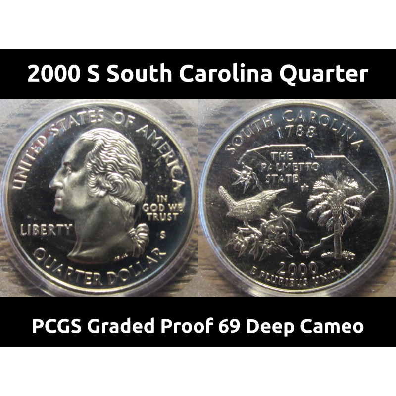 2000 S South Carolina Washington Quarter - vintage state quarter coin