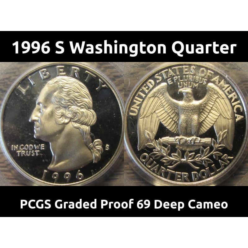 1996 S Washington Quarter - vintage PCGS graded proof coin