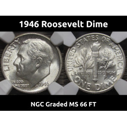 1946 Roosevelt Dime - NGC...