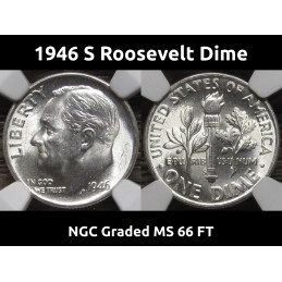 1946 S Roosevelt Dime - NGC...