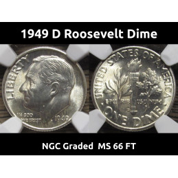 1949 D Roosevelt Dime - NGC...