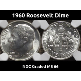 1960 Roosevelt Dime - NGC...