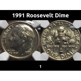 1991 Roosevelt Dime - NGC...