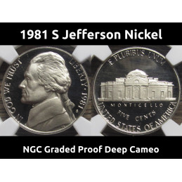 1981 S Jefferson Nickel -...