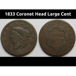 1833 Coronet Head Large...