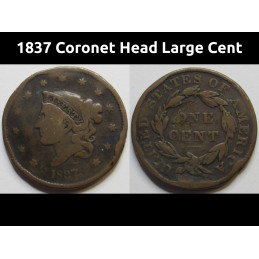 1837 Coronet Head Large...
