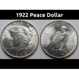 1922 Peace Dollar -...