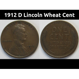 1912 D Lincoln Wheat Cent -...