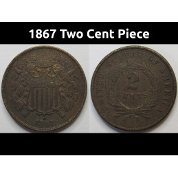1867 Two Cent Piece -...