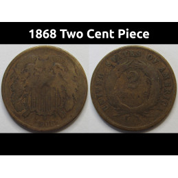 1868 Two Cent Piece - post...
